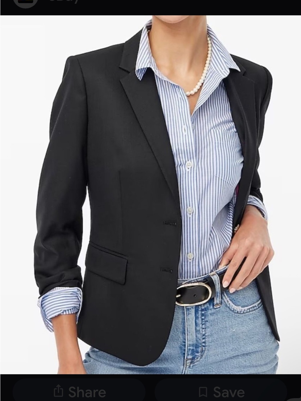 J Crew Single Button Light Wool Blazer